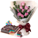 birthday flower with cake