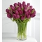 18 purple tulips in vase to philippines