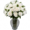 1 dozen white roses in a vase to philippines